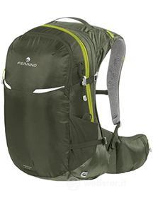 Ferrino zephyr 27+3 30 litri?zaino 75818NVV colore verde ideale per trekking coprizaino incluso schienale traspirante porta bastoncini leggero e capiente 30 (AZ)