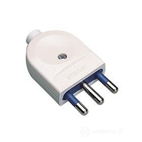 Spina elettrica 16A 2P+T 250 V bianca (AZ)