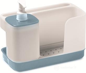 Snips Azzurro Riordinello Contenitore Porta Spugne e Detersivi Plastica Riciclata Made in Italy  100% BPA Free, 21 x 12 x 18 