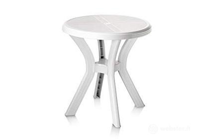 LI.G Tavolo Giotto Tondo in Resina 70 CM Bianco (AZ)