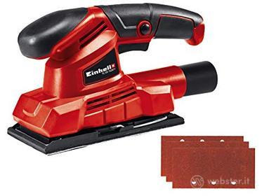 Einhell Levigatrice Tc-Os 1520/1 (150.W, Numero di Oscillazioni 24.000/Min, Velcro e Dispositivo di Serraggio, Impugnatura Antiscivolo, Incluse: 3 Carte Abrasive (P120)), Rosso (AZ)