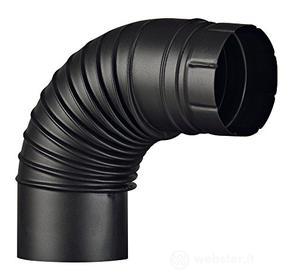 Alasmalto Aeternum Q40200250200 Canale da Fumo Porcellanato, Nero Opaco (AZ)