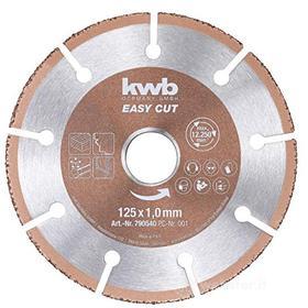 kwb 790540 Easy-Cut disco da taglio universale in metallo duro 125 mm x 1,0 mm, disco flessibile per vari materiali, foro 22,23 mm, 125mm (AZ)
