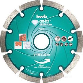 kwb Piastra di taglio a diamante Green-Line 798540 (saldata laser, segmentata, 125 x 22 mm) A. A. per Einhell TC-AG 125 (AZ)