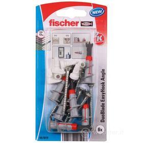 Fischer 4048962405446 - Gancio dritto/6 k NV Duoblade easyhook, incolore, taglia unica (AZ)