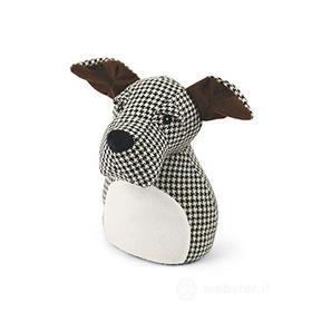 Galileo Casa fermaporta Cane Pied de Poule 23x13cm 1 kg, Poliestere, Bianco, Unica (AZ)