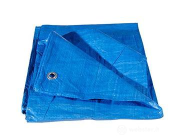 VERDELOOK Telo occhiellato Multiuso in polietilene 3x4 m, Blu, per Copertura e stoccaggio Merce (AZ)