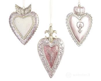 PENDENTE CUORE BLUSH PINK 10 CM (AZ)