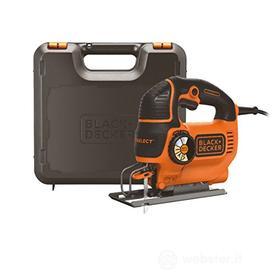 BLACK+DECKER KS801SEK-QS Seghetto Alternativo AUTOSELECT ad Azione Pendolare in Valigetta + 1 Lama, 550 W, 550W (AZ)