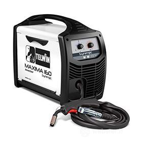 Telwin 816085 Maxima 160 Synergic Saldatrice Inverter a Filo Mig-Mag/Flux/Brazing, 230 V, Bianco, Maxima 160 (AZ)