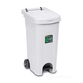 Stefanplast Bidone con Ruote Urbano Eco con Pedale, Bianco, 38 x 51 x 80 cm, Metallo, Unica (AZ) Stefanplast Bidone con Ruote Urbano Eco con Pedale, Bianco, 38 x 51 x 80 cm, Metallo, Unica (AZ)