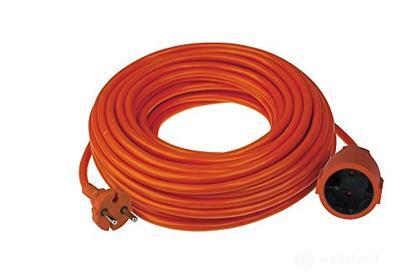 Poly Pool PP2631 Prolunga da Giardino 15 Metri con Supporto,Spina Grande 16 A Presa Standard Tedesca, Arancio (AZ)