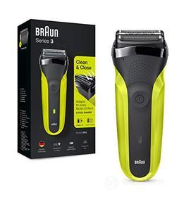 Braun Series 3, Rasoio Elettrico Barba, Custodia da Viaggio, Con Lamina Lavabile, Senza Fili, Idea Regalo, 300 Verde