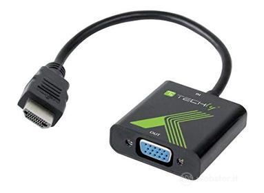 Cavetteria PC Adattatore da HDMI a VGA con Audio (AZ)