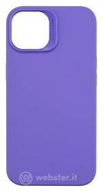 cellularline Sensation - iPhone 14 Custodia in Silicone Soft Touch - Tecnologia Antibatterica Integrata - Colore Viola (AZ)