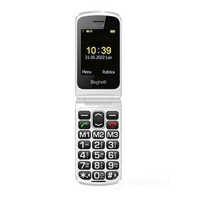 Beghelli Salvalavita Phone SLV18, Telefono per Anziani a Conchiglia Salvavita GSM con Tasto SOS, Cellulare Anziani con Grandi Tasti, Grande Display 2.4" (AZ)
