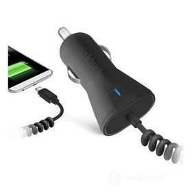 Cellulare - Cavo Accendisigari Caricabatterie da auto con connettore Micro USB (AZ)