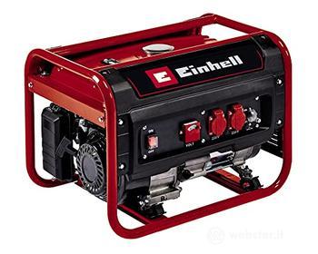 Einhell Generatore (Benzina) TC-PG 25/1/E5 (Pot. Continua 2.100?W, Corr. Nominale 9.1?A a 230V, Max. 2.400?W, Motore 4 Tempi a Basse Emissioni, 2x Prese da 230?V Incl. Voltometro, Serbatoio da 15?l) (AZ)
