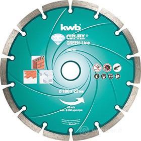 kwb Piastra di taglio a diamante Green-line 798740 (laser saldato, segmentato, 180 x 22 mm) A. A. Bosch GWS 24-180. (AZ)