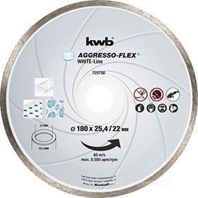 kwb Piastra di taglio a diamante Linea bianca 725750 (sinterizzata, bordo chiuso, 180 x 25,4/22 mm) A. Per la macchina da taglio per piastrelle Einhell TC-TC 618 (AZ)