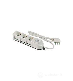 MULTIPRESA 6x2PT 3xSK LAT INT RETAIL 49122 FME (AZ)