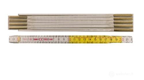 ORECA Doppio Metro di Legno con Giunti A Molle OTTONATI 200 cm BMI005.FG (AZ)