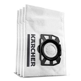 Karcher 2.863-314.0 Sacchetti Filtro In Vello Compatibili con Aspiratori Solidi Liquidi della Gamma WD 2 e WD 3, Grigio (AZ)