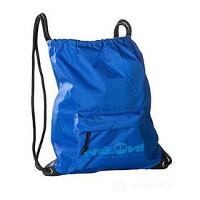 NE.ON! Gym Sack Sacchetta portaoggetti 37x43 cm, Tessuto ecosostenibile Rpet Waterproof, Tessuto reflective che si illumina con la luce, sacchetta sportiva (Blu) (AZ)