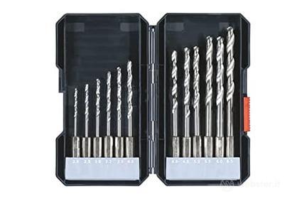 Punta per metallo HSS manico esagonale set 12 pezzi