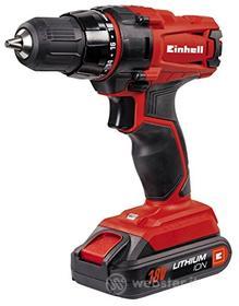 Einhell TC-CD 18-2 Li (1x1,5Ah) Trapano avvitatore a batteria (18 V, corrente 1,5 Ah, Li-Ion, 2 velocit?, torsione 38Nm, mandrino 10mm, incl. Batteria 1,5 Ah e caricabatterie) (AZ)