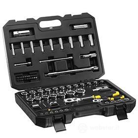 STANLEY set chiavi a bussola attacco misto 1/4" e 1/2" - 71 pz (AZ)