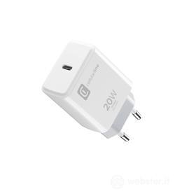 USB-C CHARGER 20W è il caricabatterie da rete che offre la soluzione perfetta per caricare alla massima velocità e in totale sicurezza tutti i dispositivi Apple compatibili con la tecnologia di carica USB-C 20W (AZ)