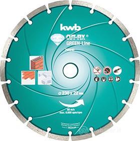 kwb Disc diamante Disc Green-Line 798840 (saldato laser, segmentato, 230 x 22 mm) A. A. Per Einhell Te-AG 230 (AZ)