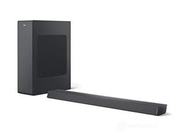 Philips Audio B6305/10 Soundbar Altoparlante Bluetooth con Subwoofer Wireless, 2.1 Canali, 140 W, Dolby Audio, HDMI ARC, Design sottile con Staffa per Montaggio a Parete, Modello 2020/2021, Nero (AZ)