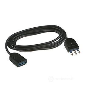 Prolunga lineare mt 3 2P+T 16A nera (AZ)