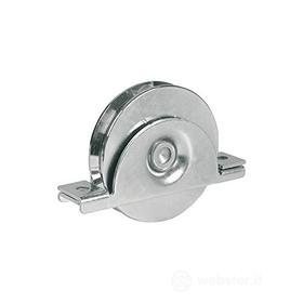 Ruote P/Cancelli Gola V Art. 393 C/Supporto Dia.Mm.100 (AZ)