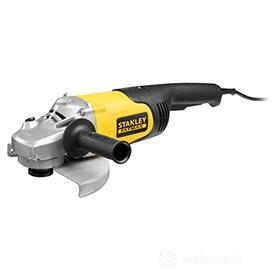 Smerigliatrice 2.000 W 230 mm, velocit? 6.500 rpm, filettatura asse M14 Include impugnatura laterale 3 posizioni e chiave per cambio dischi marca STANLEY (AZ)