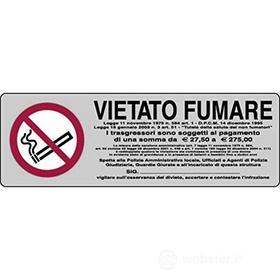 ETIC. ADES. 150X50 "VIETATO FUMARE L.311/1" PZ - 10 (AZ)