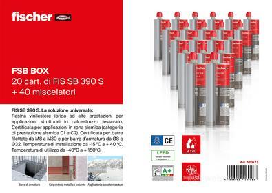 FSB BOX 20 cartucce ancorante chimico FIS SB 390 S (61 Pz.)