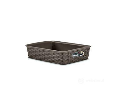 Stefanplast Elegance Cestino Rattan, Marrone, 25x19x6 cm (AZ)