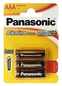 Panasonic 1x4 LR03APB. Tecnologia batteria: Alcalino, Voltaggio della batteria: 1,5 V, Colore del prodotto: Blu, Oro. Larghezza: 1,05 cm, Profondità: 1,05 cm, Altezza: 4,45 cm. Tipo batteria: AAA-S (AZ)