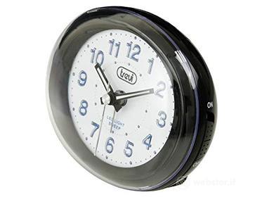 Trevi SL 3052 Orologio al Quarzo con Sveglia con Ampio Quadrante, Suoneria Elettronica, Movimento Silenzioso Sweep, Retroilluminazione e Tasto Snooze, Nero, 10 x 8.4 x 5.4 cm