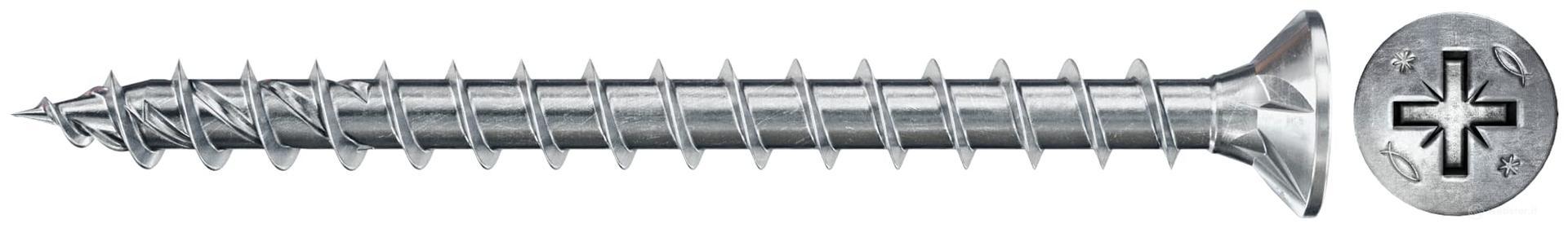 Viti truciolari PowerFast II FPF II CZF 3,5x18 BC 500 Filetto totale, Pozi, Testa svasata piana, Zincatura bianca (500 Pz.)