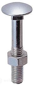 200 viti testa tonda quadro sottotesta con dado 6x30mm (AZ)
