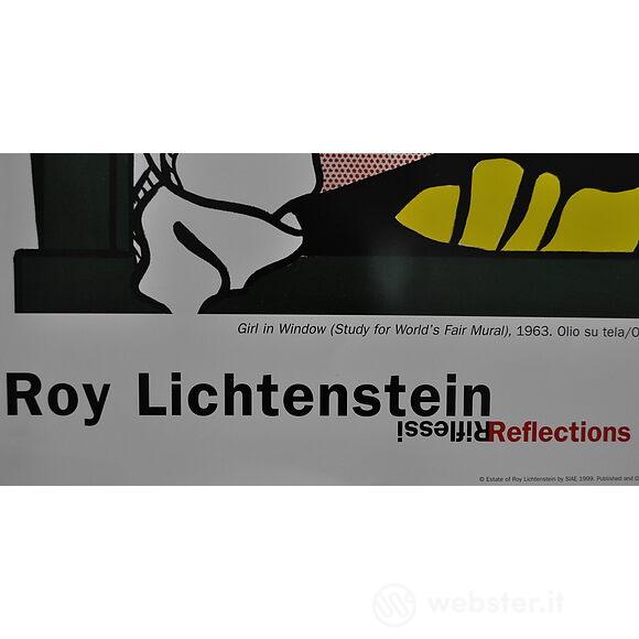 Roy Lichtenstein - Ragazza alla finestra. Riflessi - Poster vintage originale anno 1999