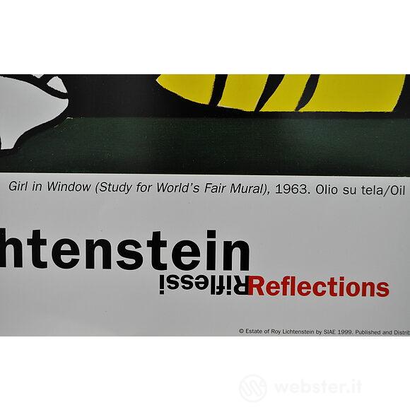 Roy Lichtenstein - Ragazza alla finestra. Riflessi - Poster vintage originale anno 1999