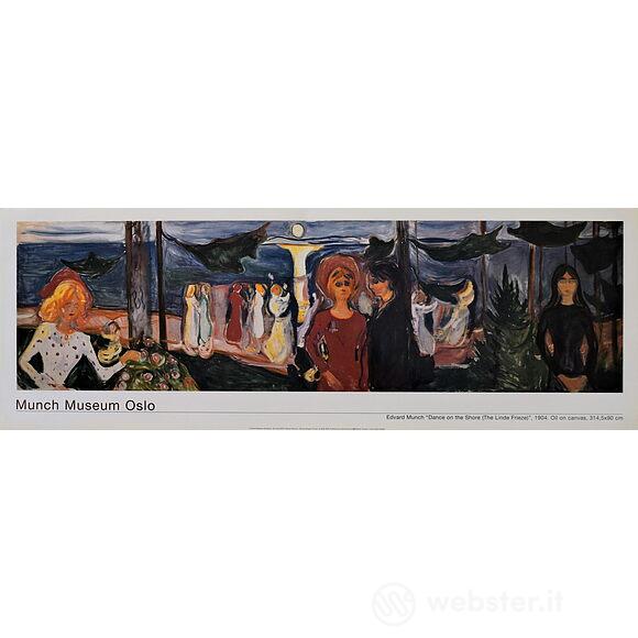 Edward Munch - Dance on the shore (The Linde Frieze) - Poster vintage originale anno 2000