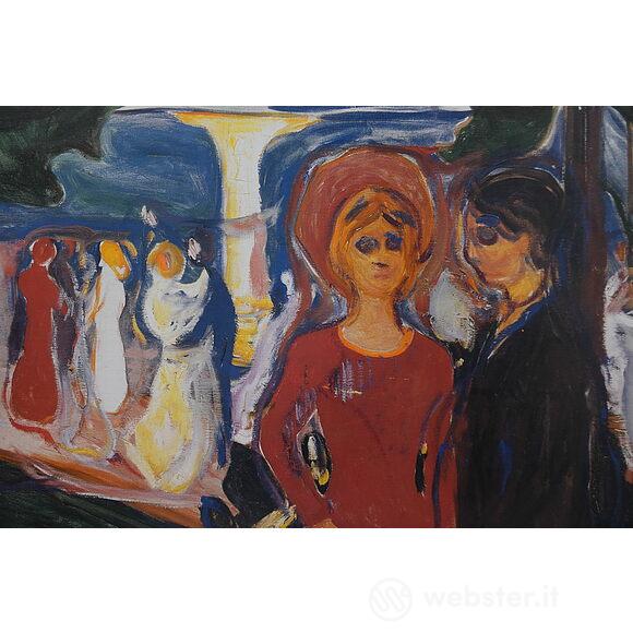 Edward Munch - Dance on the shore (The Linde Frieze) - Poster vintage originale anno 2000