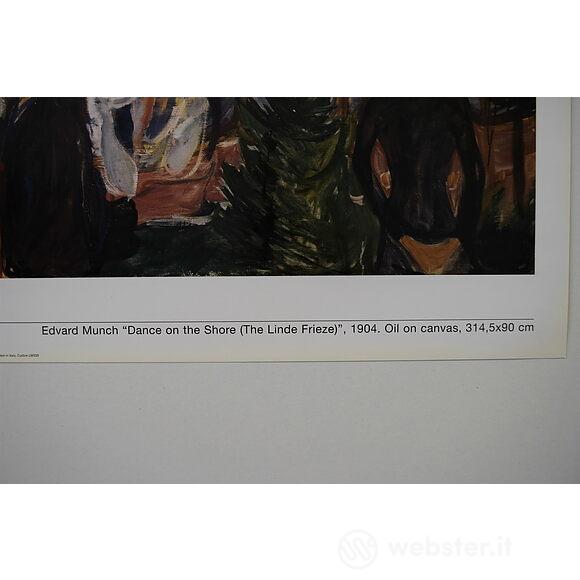 Edward Munch - Dance on the shore (The Linde Frieze) - Poster vintage originale anno 2000