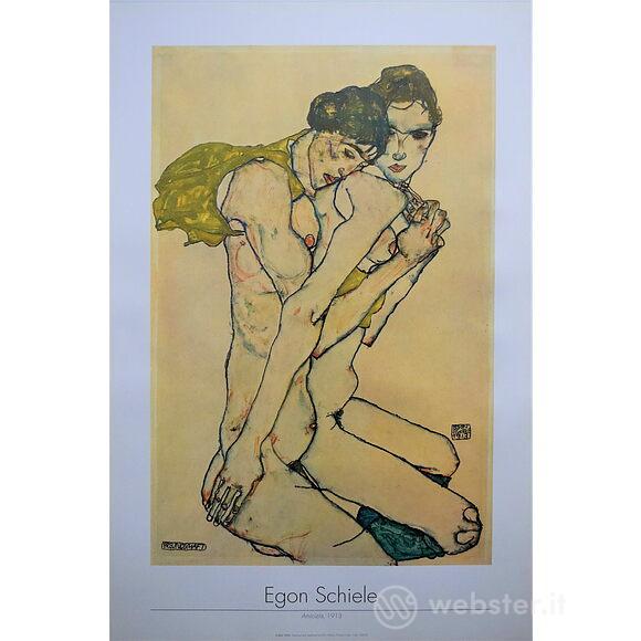 Egon Schiele - Amicizia 1913 - Poster vintage originale anno 1994
